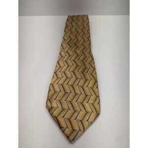 Umberto Bossi Silk‎ Pointed Classic Yellow Necktie Tie